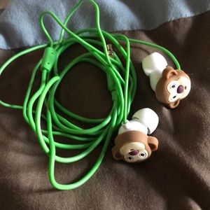 Monkey Earphones-NWOT